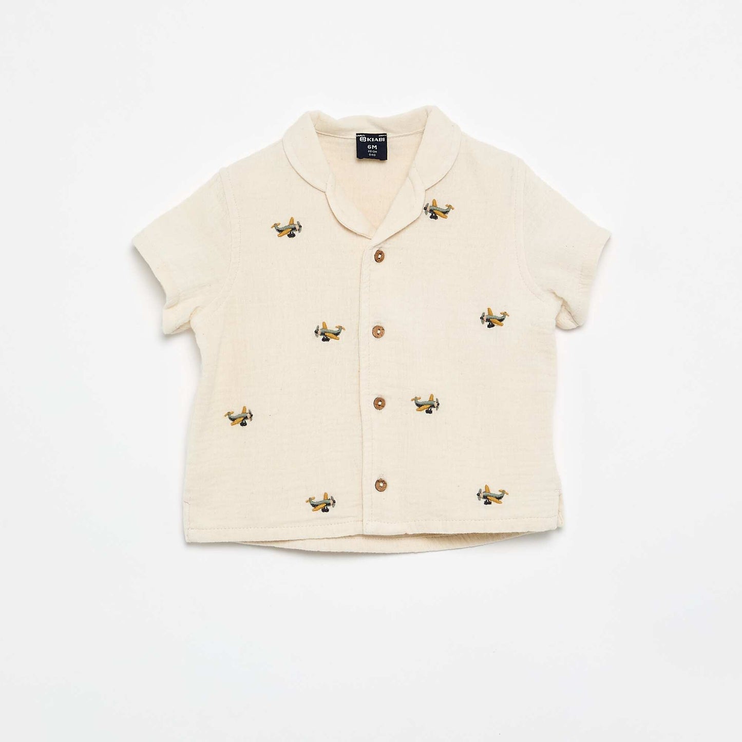 Blouse brodée en gaze de coton BLANC