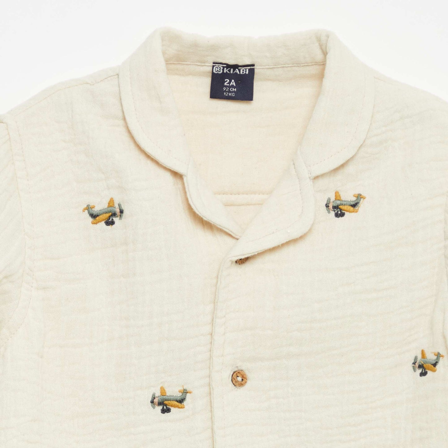 Blouse brodée en gaze de coton BLANC