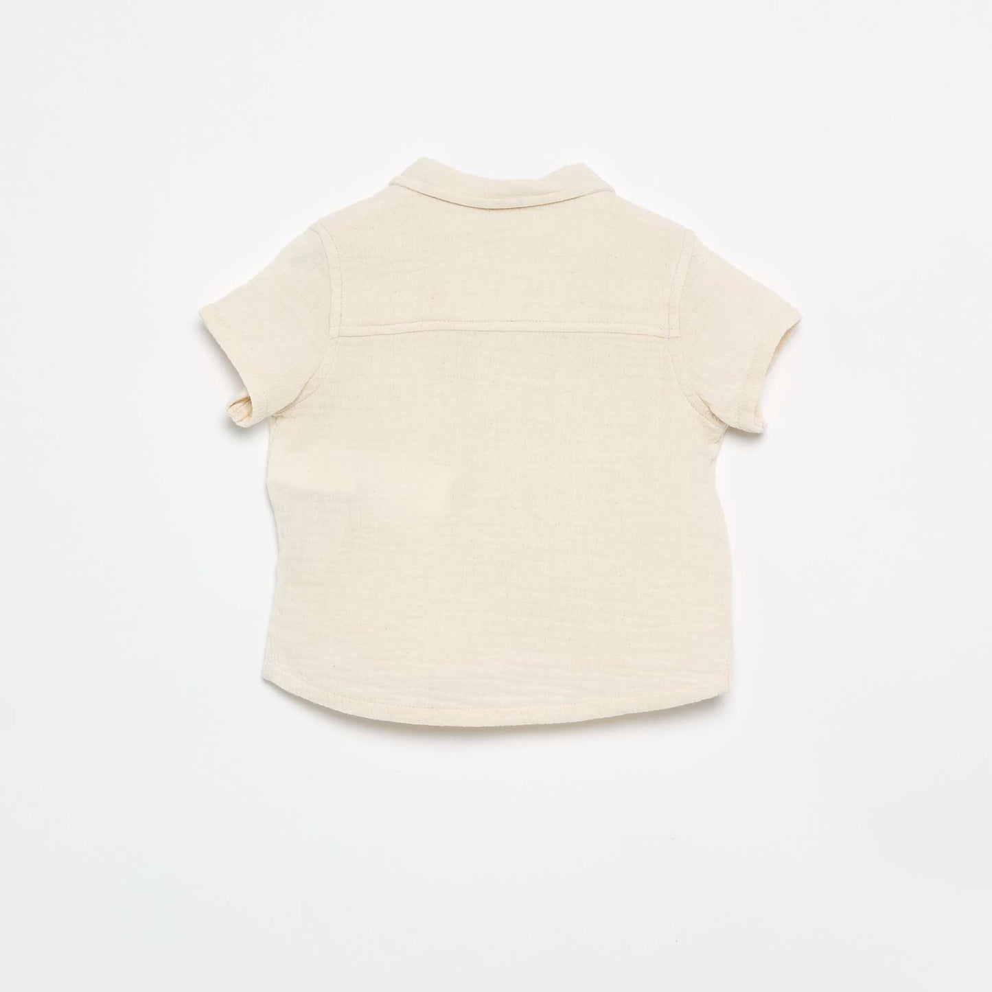 Blouse brodée en gaze de coton BLANC