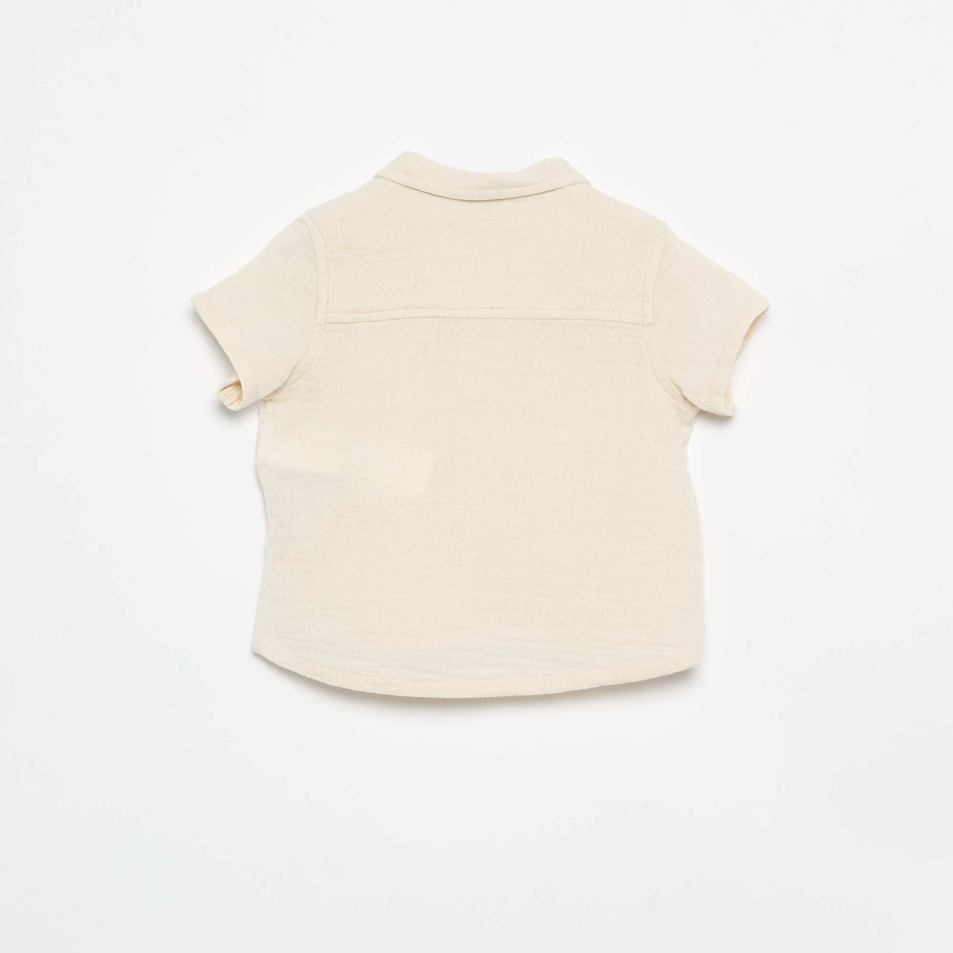 Blouse brodée en gaze de coton BLANC