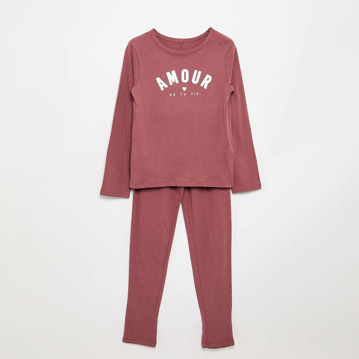 Pyjama long en jersey de coton - 2 pièces ROSE