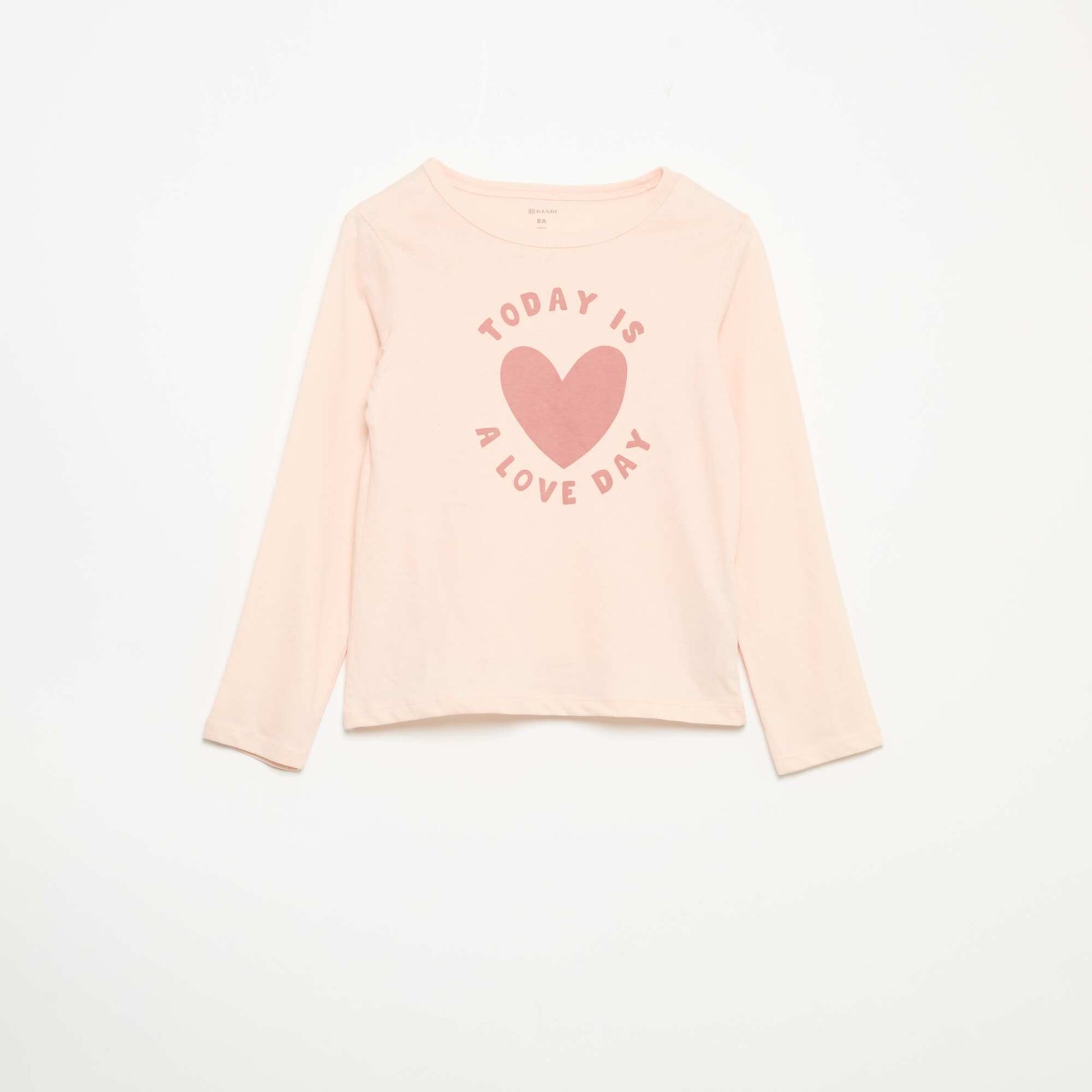 Pyjama long en jersey de coton - 2 pièces ROSE