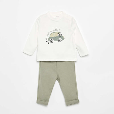 Ensemble T-shirt + pantalon de jogging - 2 pièces VERT
