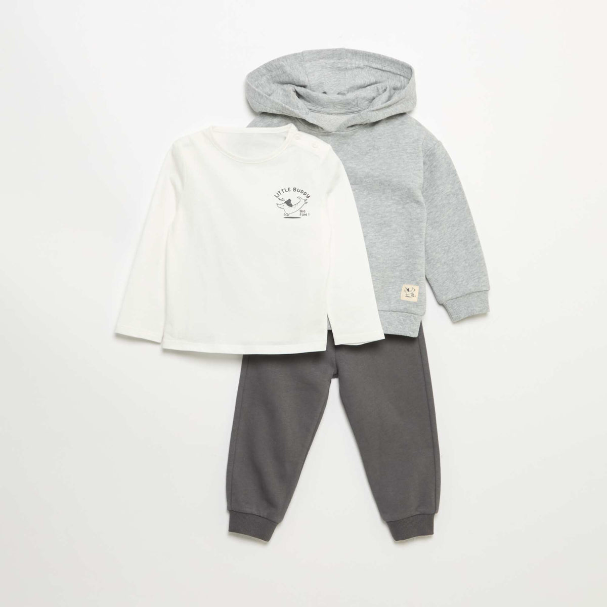 Ensemble sweat + jogging + t-shirt - 3 pièces BEIGE
