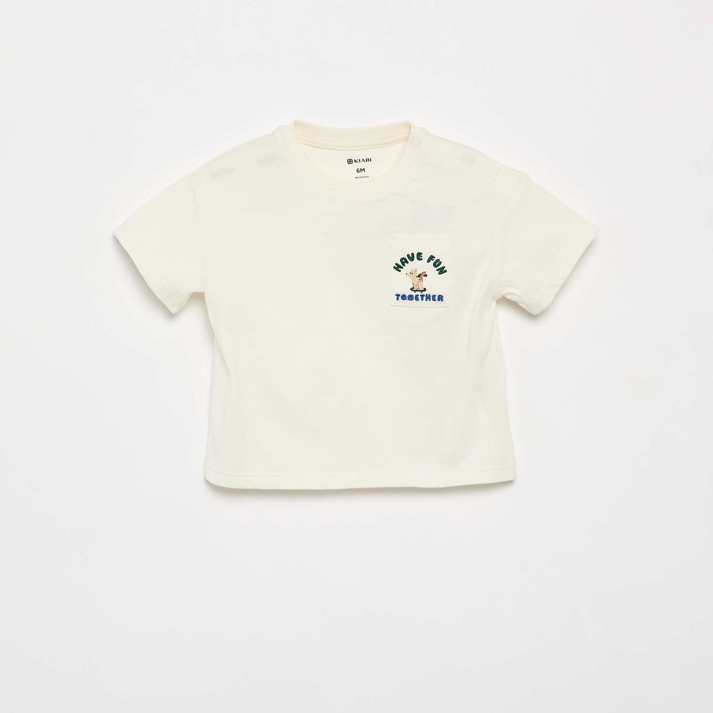 Ensemble t-shirt + pantalon denim - 2 pièces BLANC