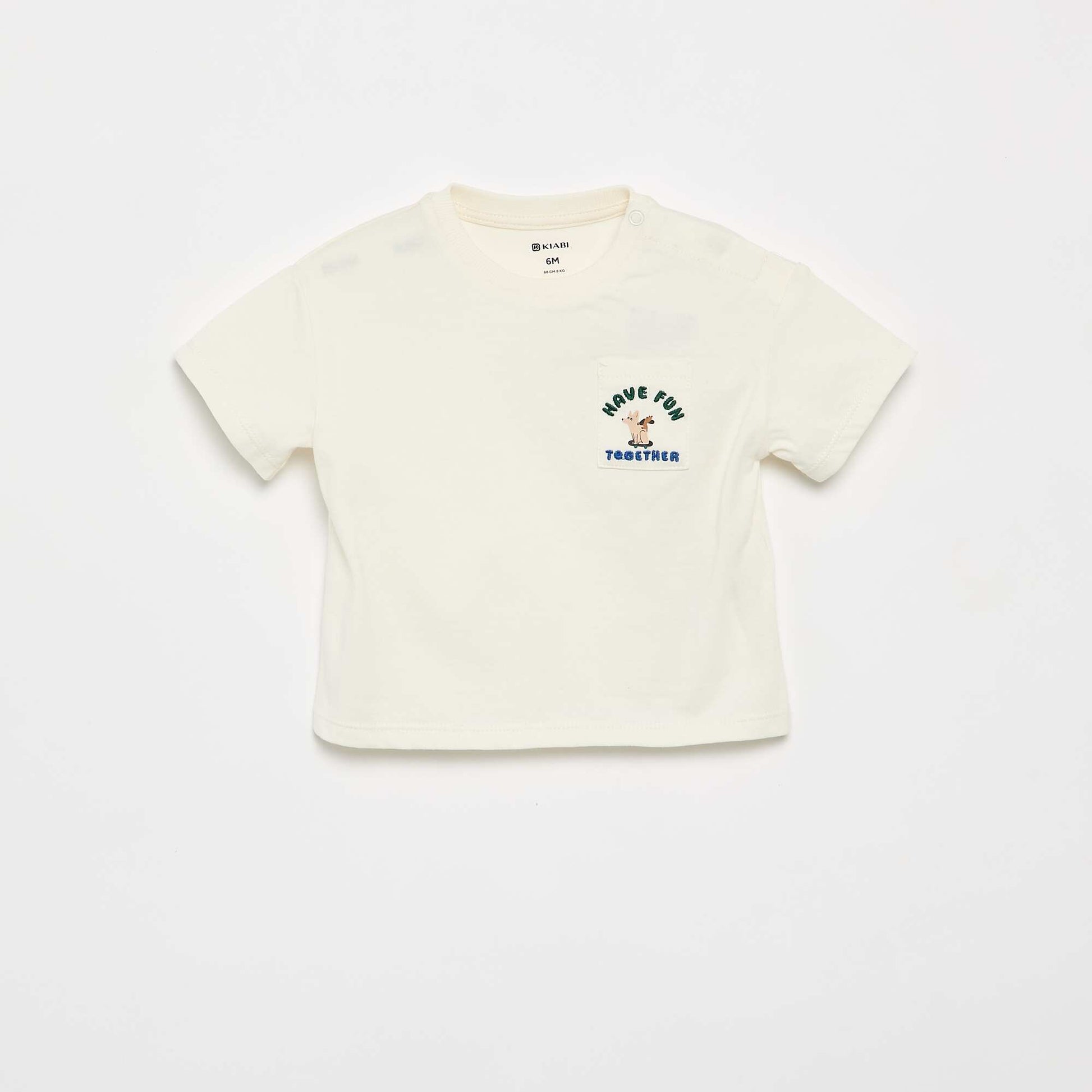 Ensemble t-shirt + pantalon denim - 2 pièces BLANC
