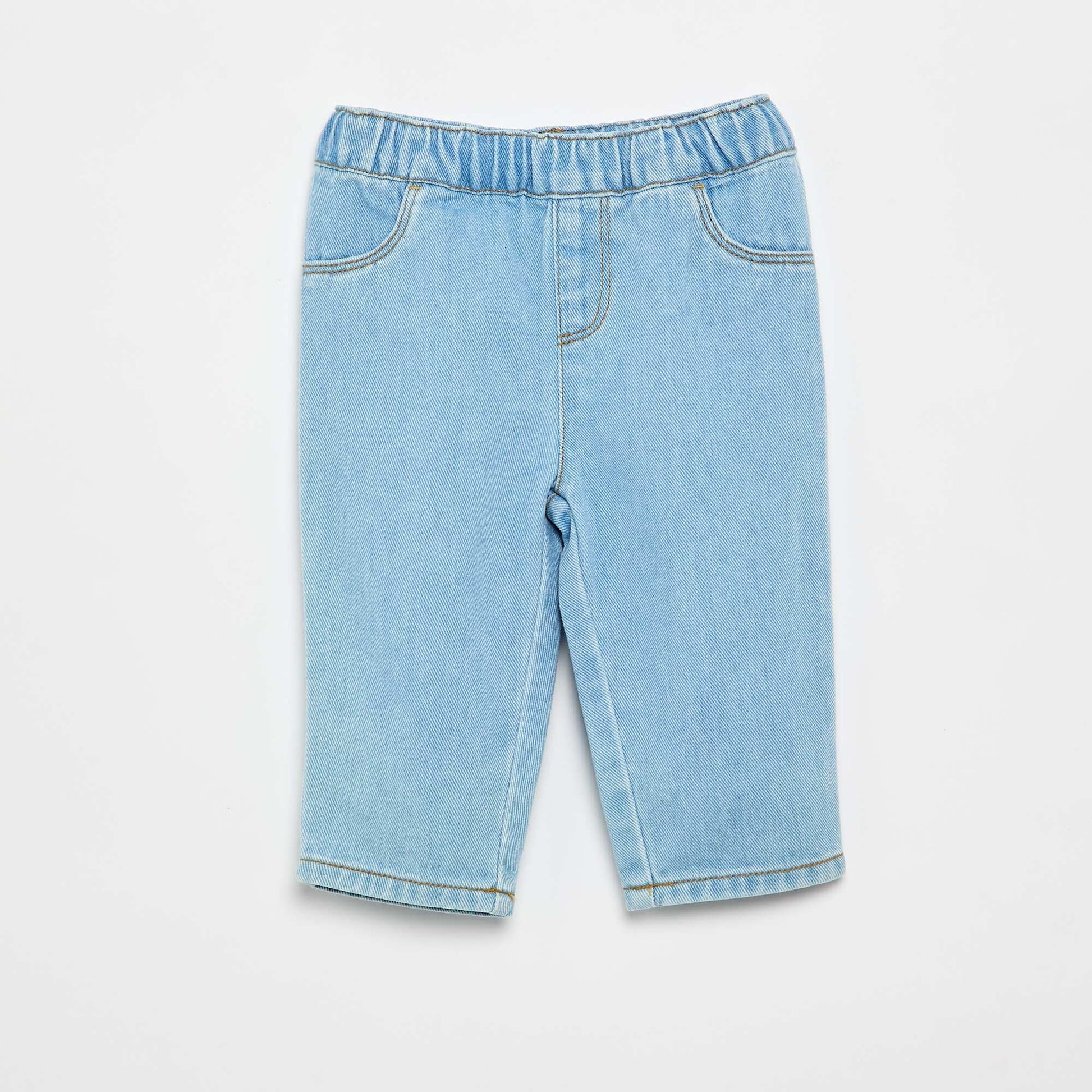 Ensemble t-shirt + pantalon denim - 2 pièces BLANC
