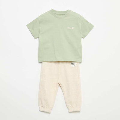 Ensemble T-shirt + pantalon de jogging VERT