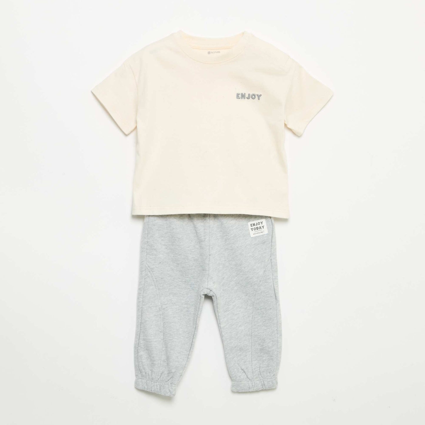 Ensemble T-shirt + pantalon de jogging BLANC