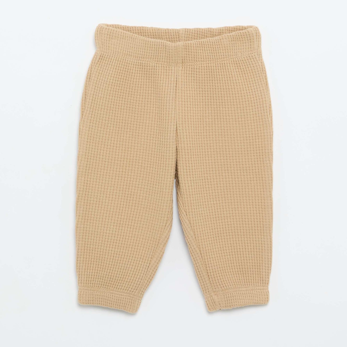 Ensemble de jogging en matière gaufrée - 2 pièces BEIGE