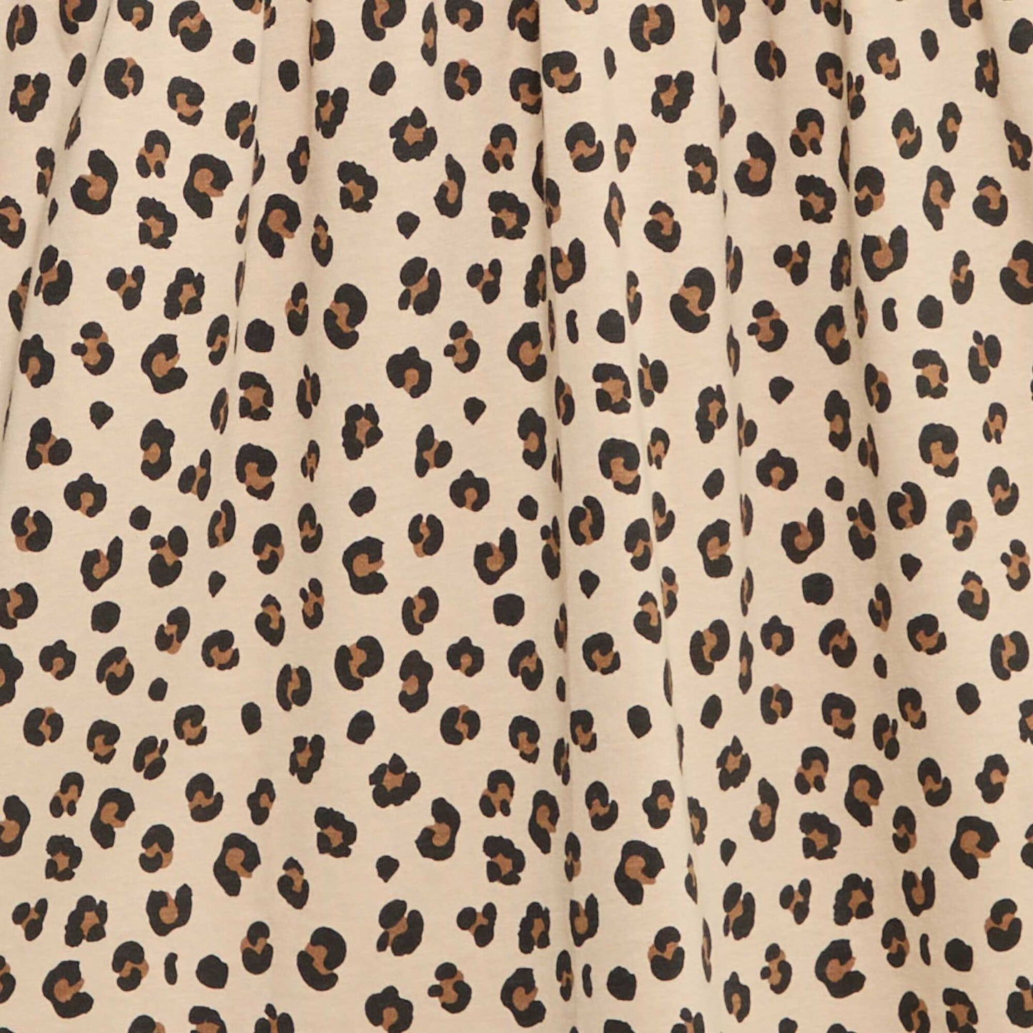 Robe à manches longues en jersey de coton BEIGE