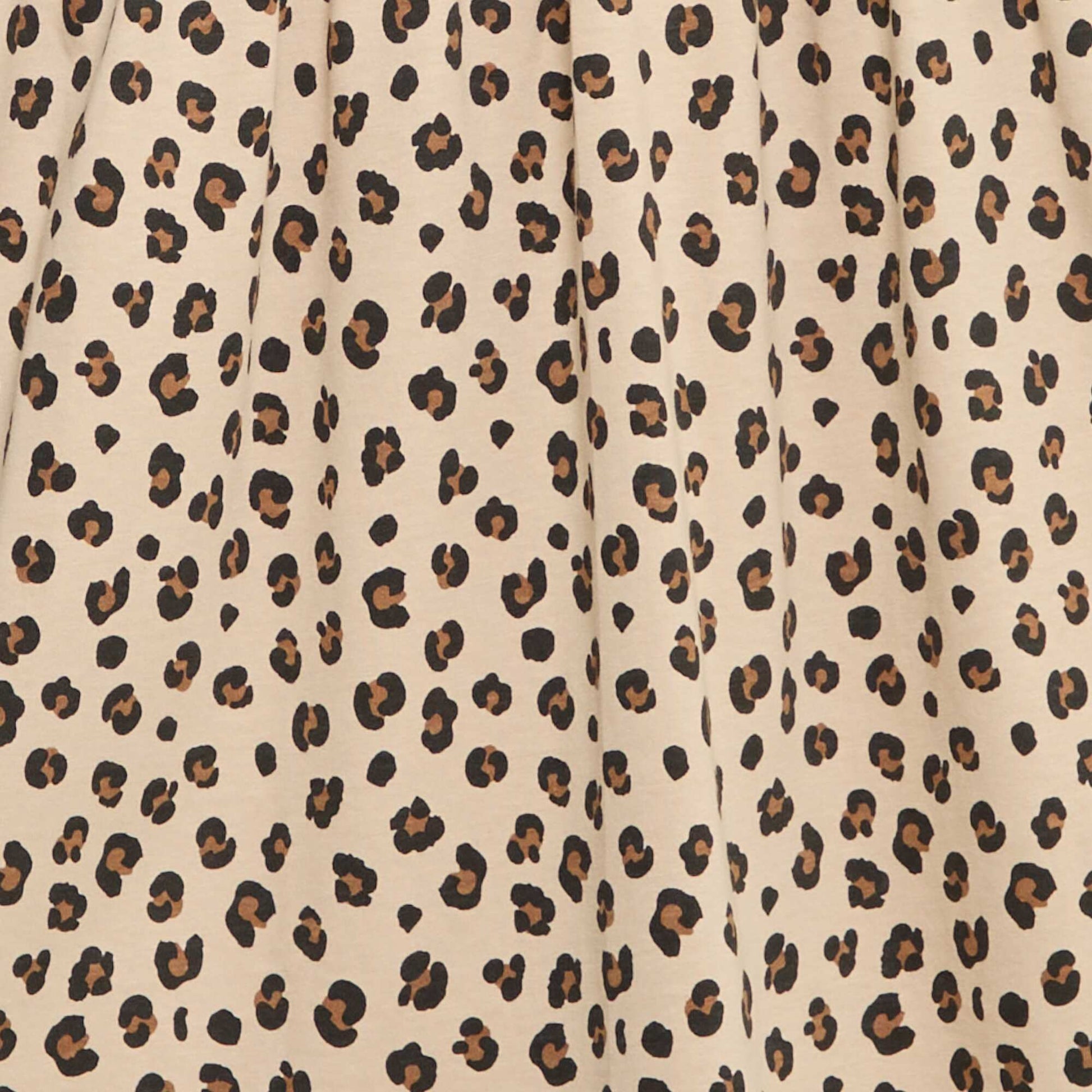 Robe à manches longues en jersey de coton BEIGE
