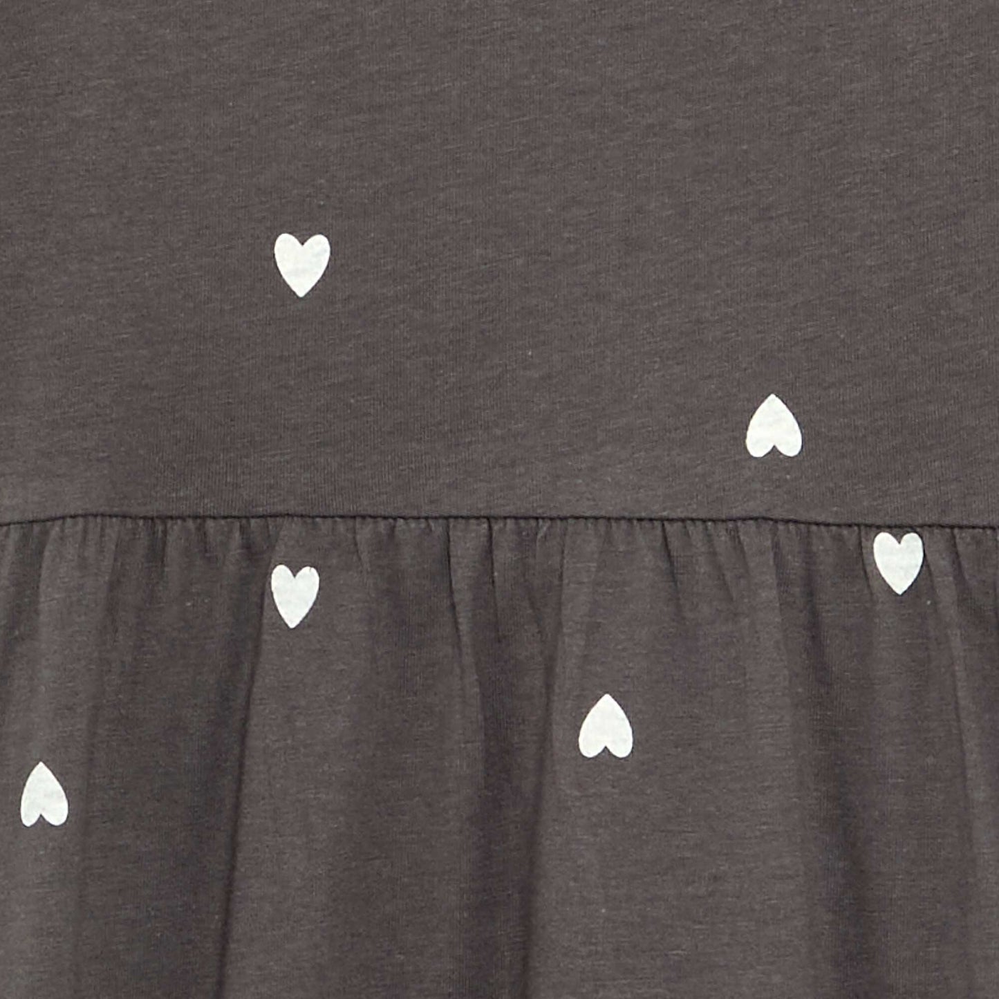 Robe à manches longues en jersey de coton NOIR