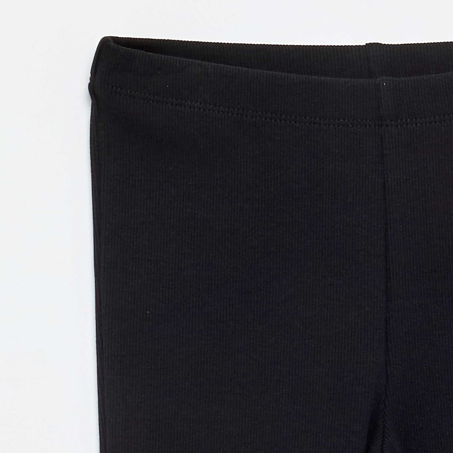 Legging flare en maille côtelée NOIR