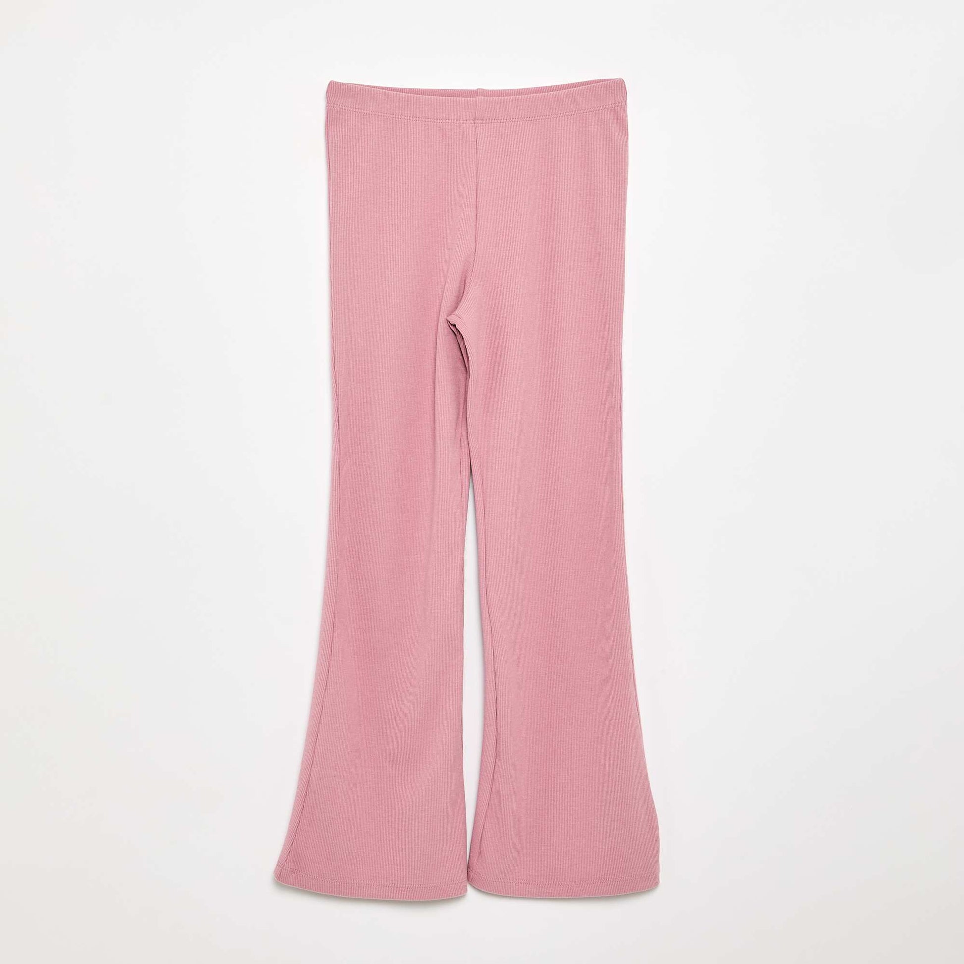 Legging flare en maille côtelée ROSE