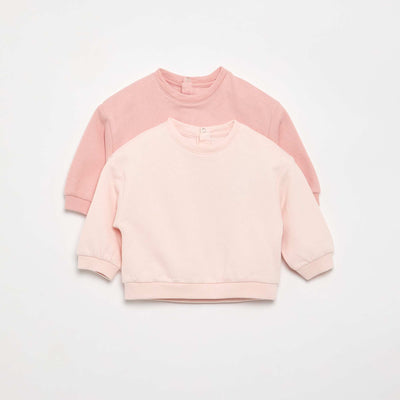 Lot de 2 sweats en molleton ROSE