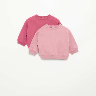 Lot de 2 sweats en molleton VIOLET