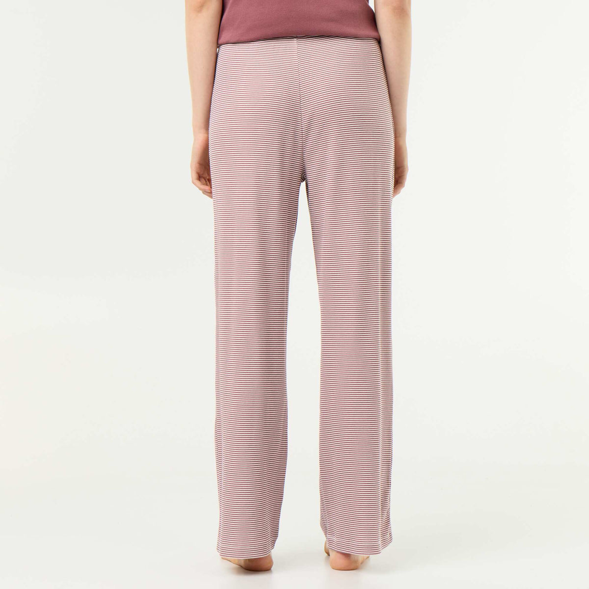 Pantalon de pyjama en maille côtelée MARRON CLAIR