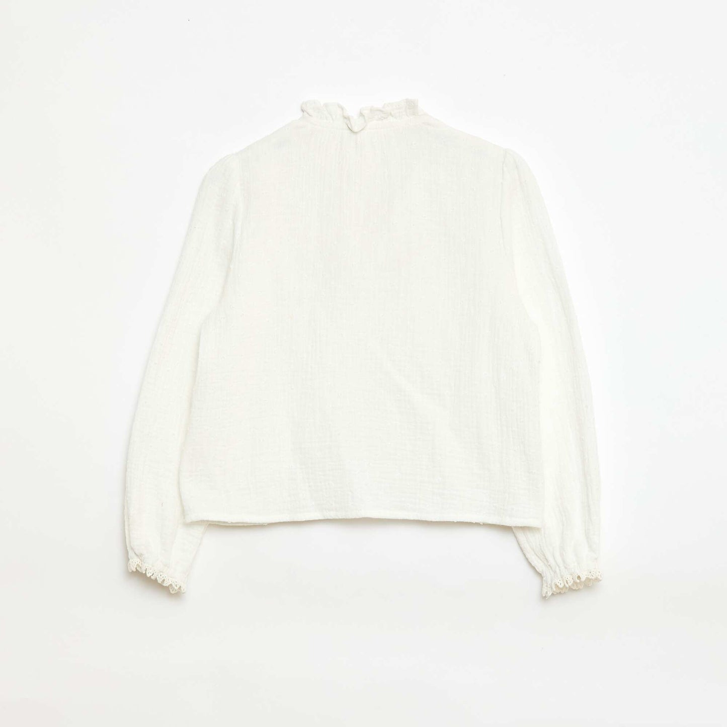 Blouse en coton plumetis BLANC