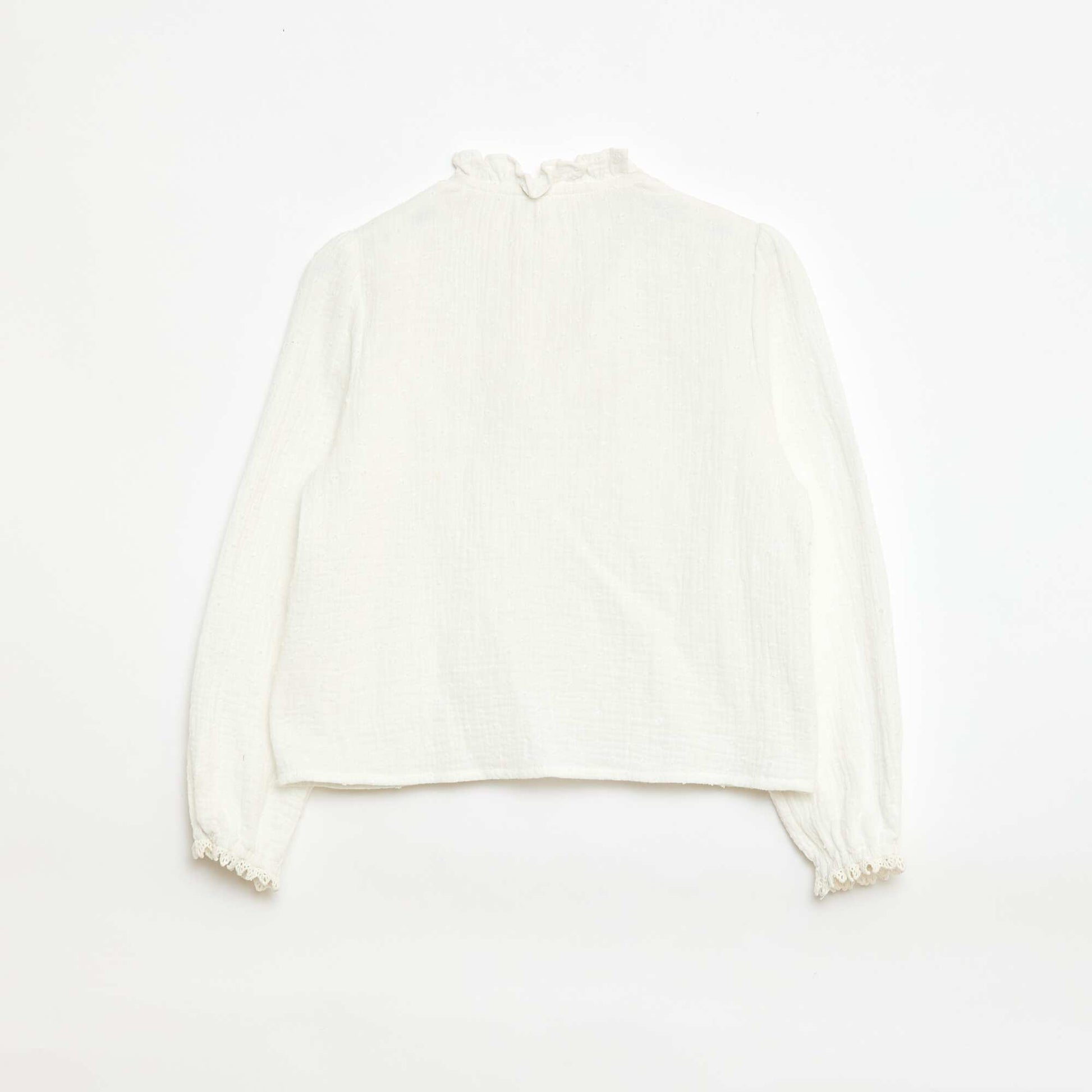 Blouse en coton plumetis BLANC
