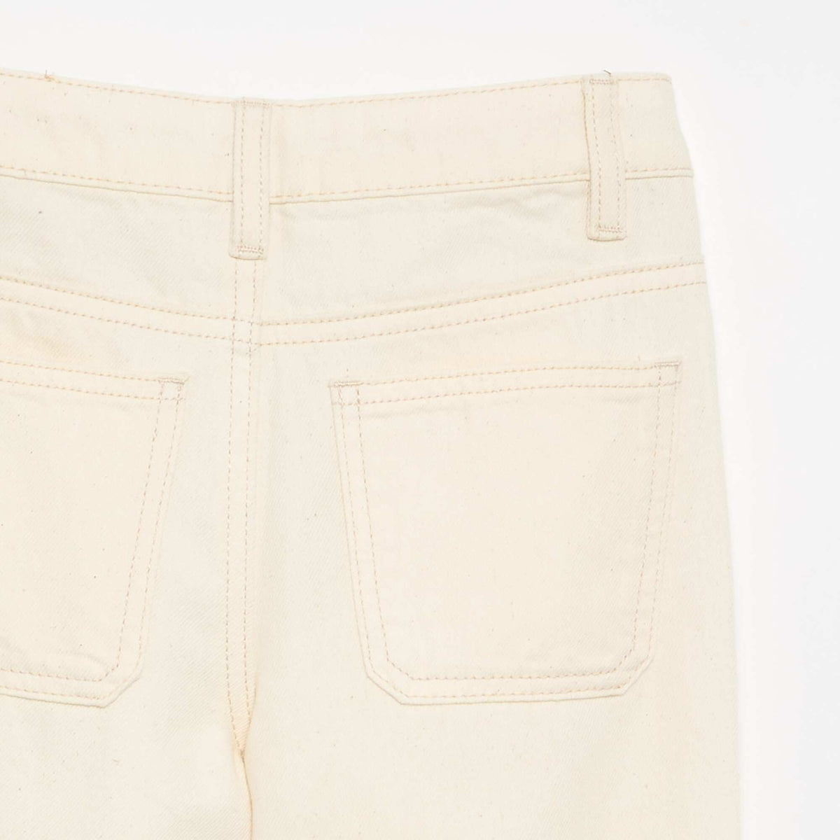 Pantalon flare en denim BLANC