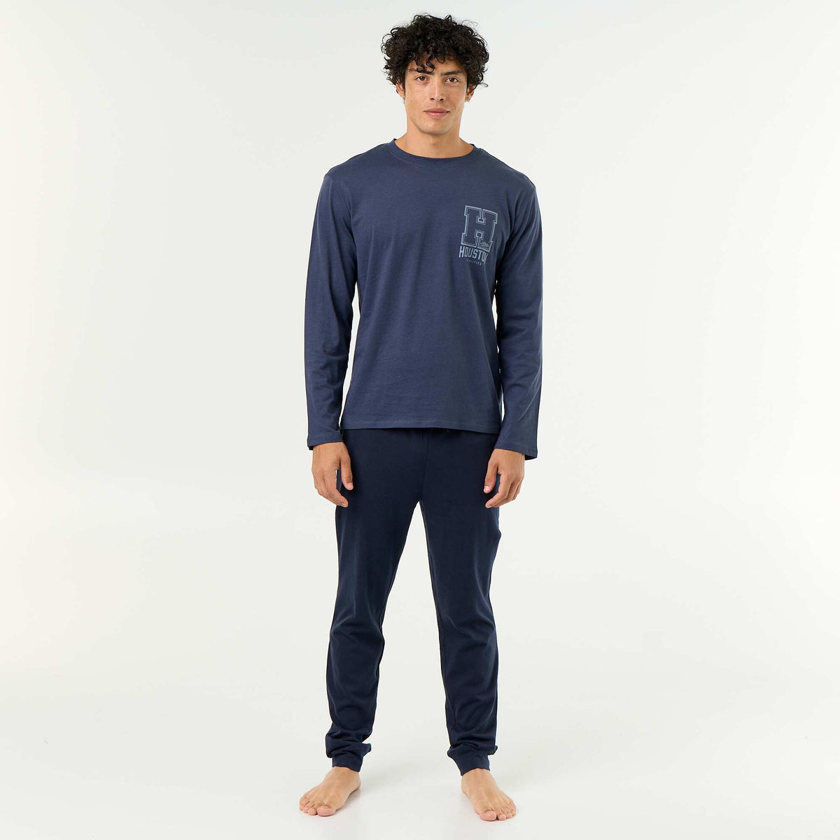 Ensemble de pyjama long en jersey - 2 pièces BLEU
