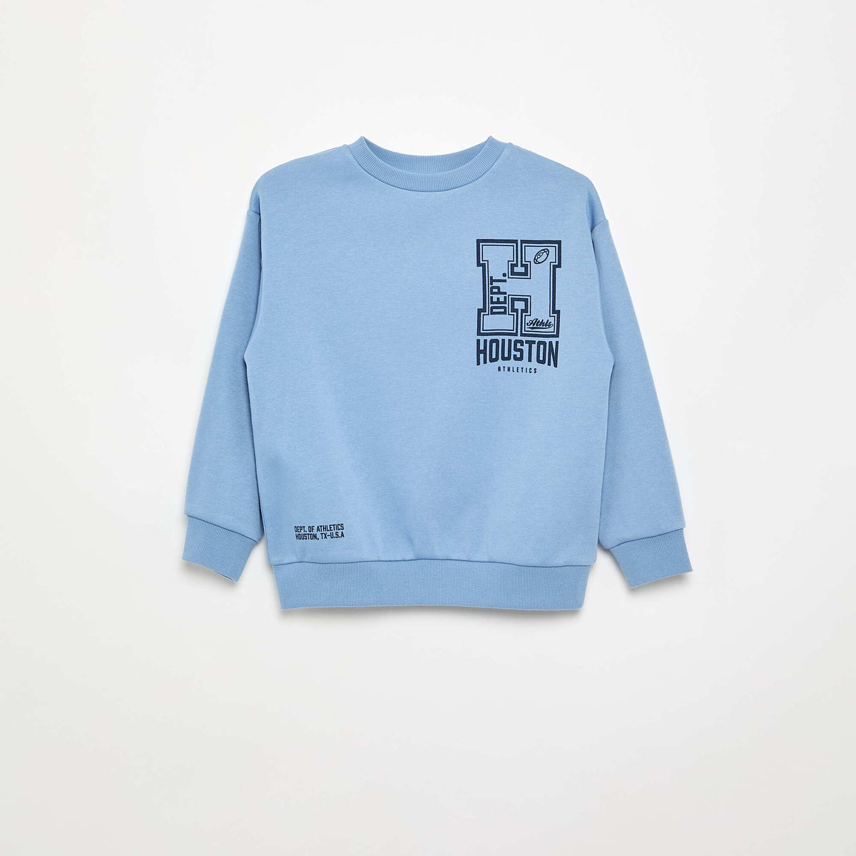 Sweat forme loose en molleton BLEU