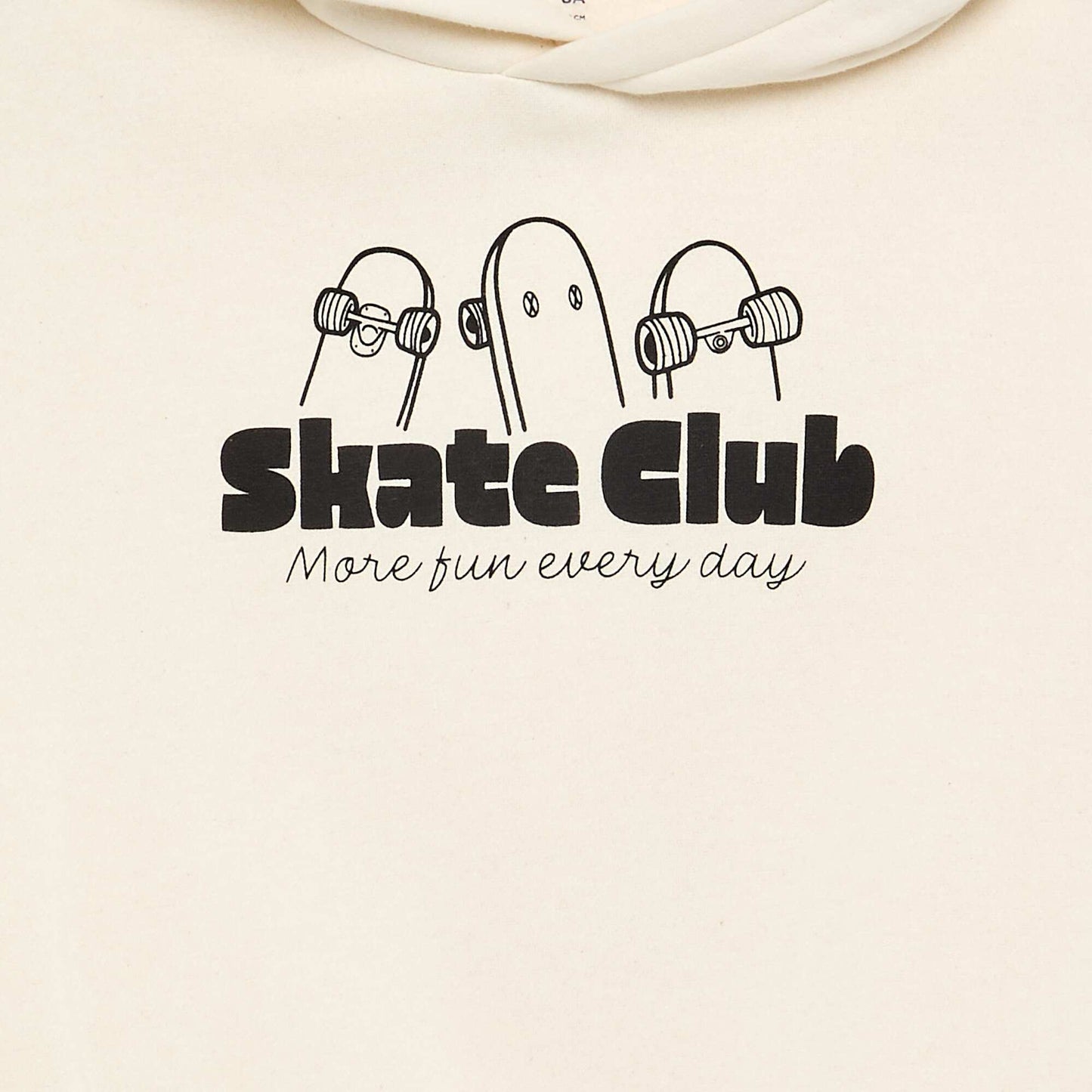 Sweat à capuche imprimé BLANC