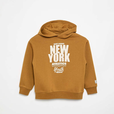 Sweat à capuche imprimé JAUNE