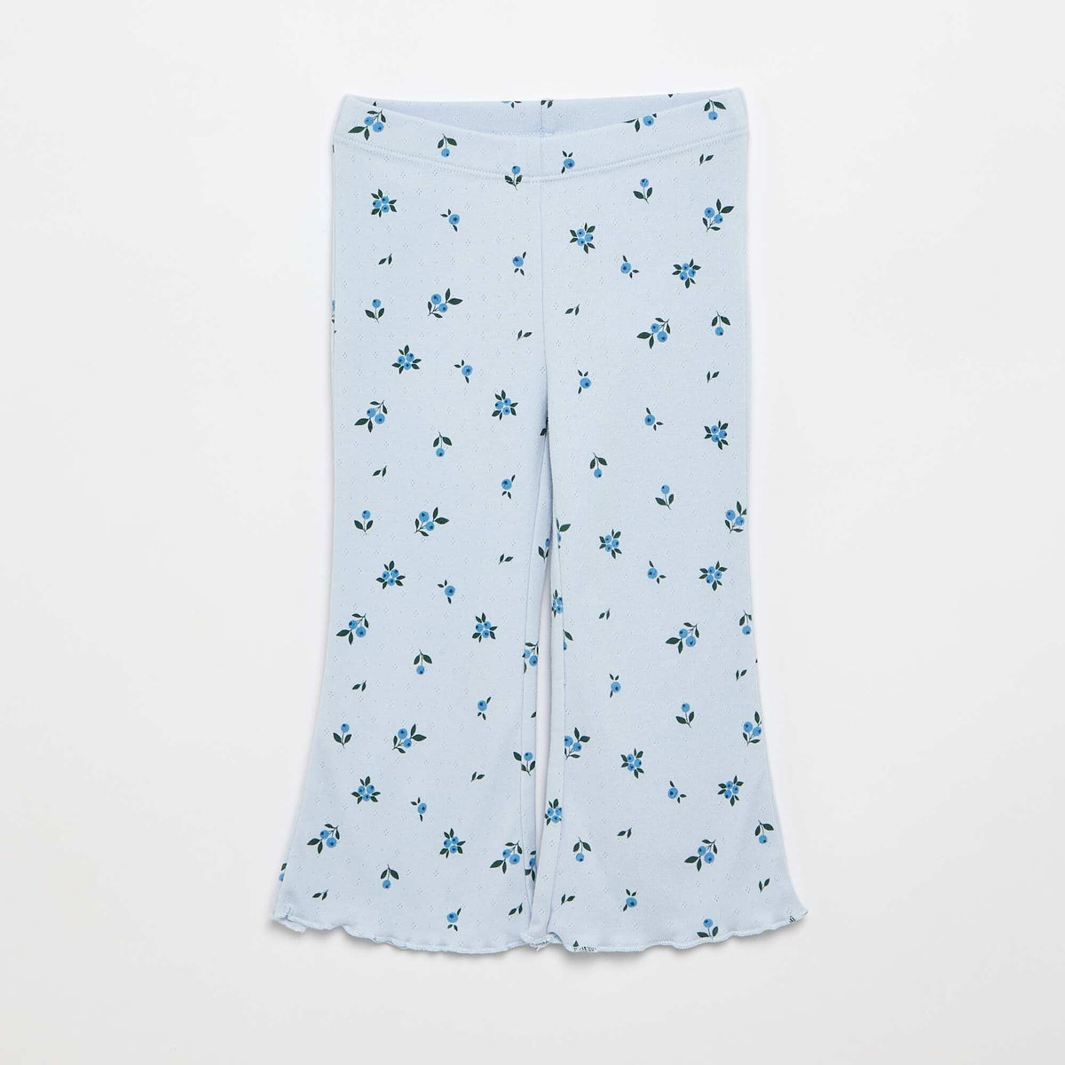 T-shirt en maille pointelle + pantalon - 2 pièces BLEU