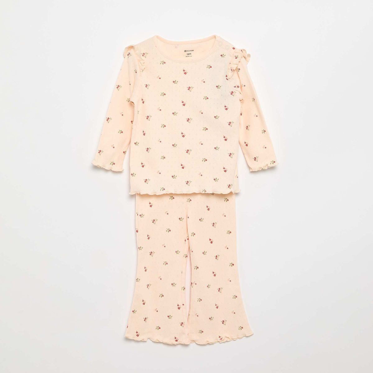 T-shirt en maille pointelle + pantalon - 2 pièces ROSE