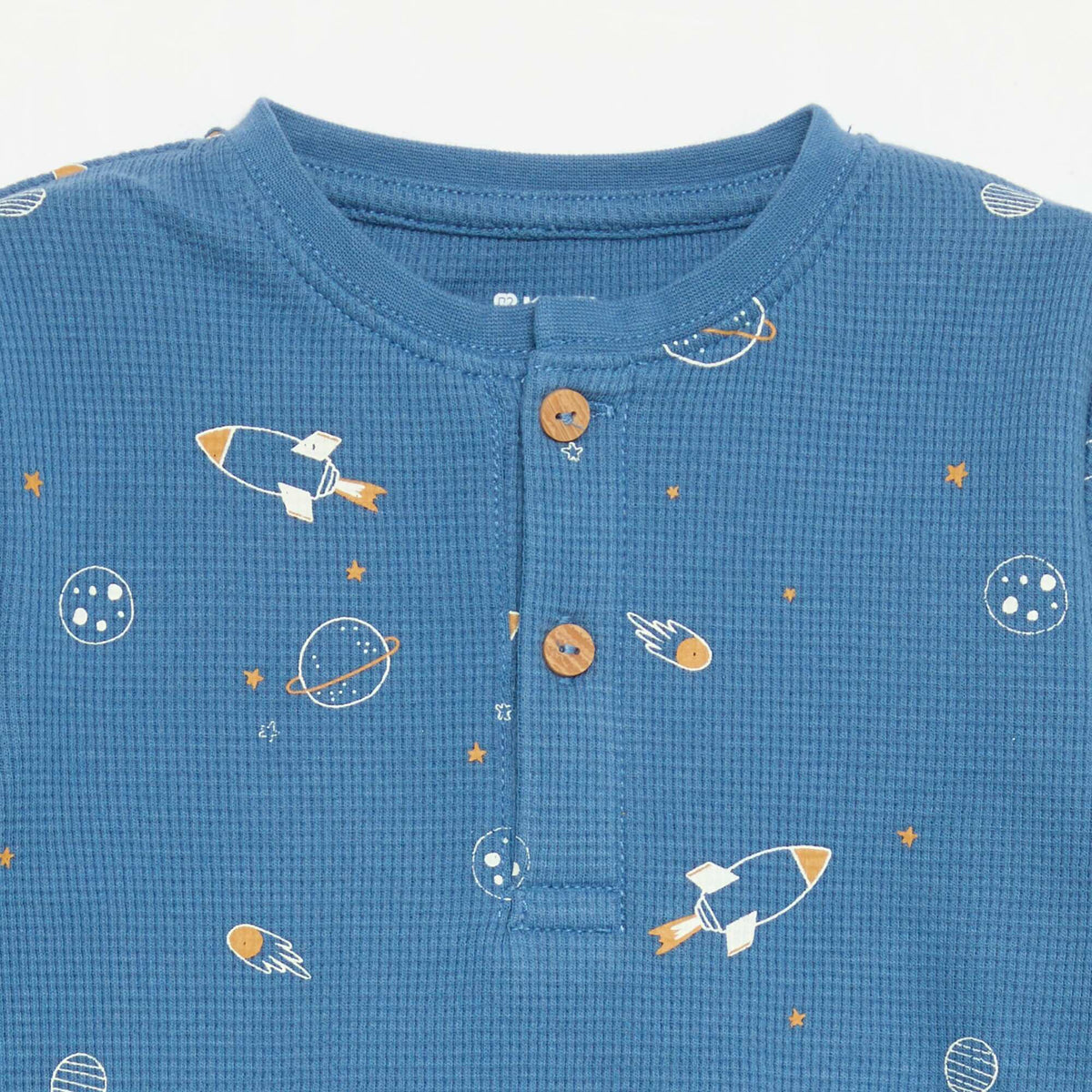 Pyjama 2 pièces - T-shirt à manches longues + pantalon BLEU