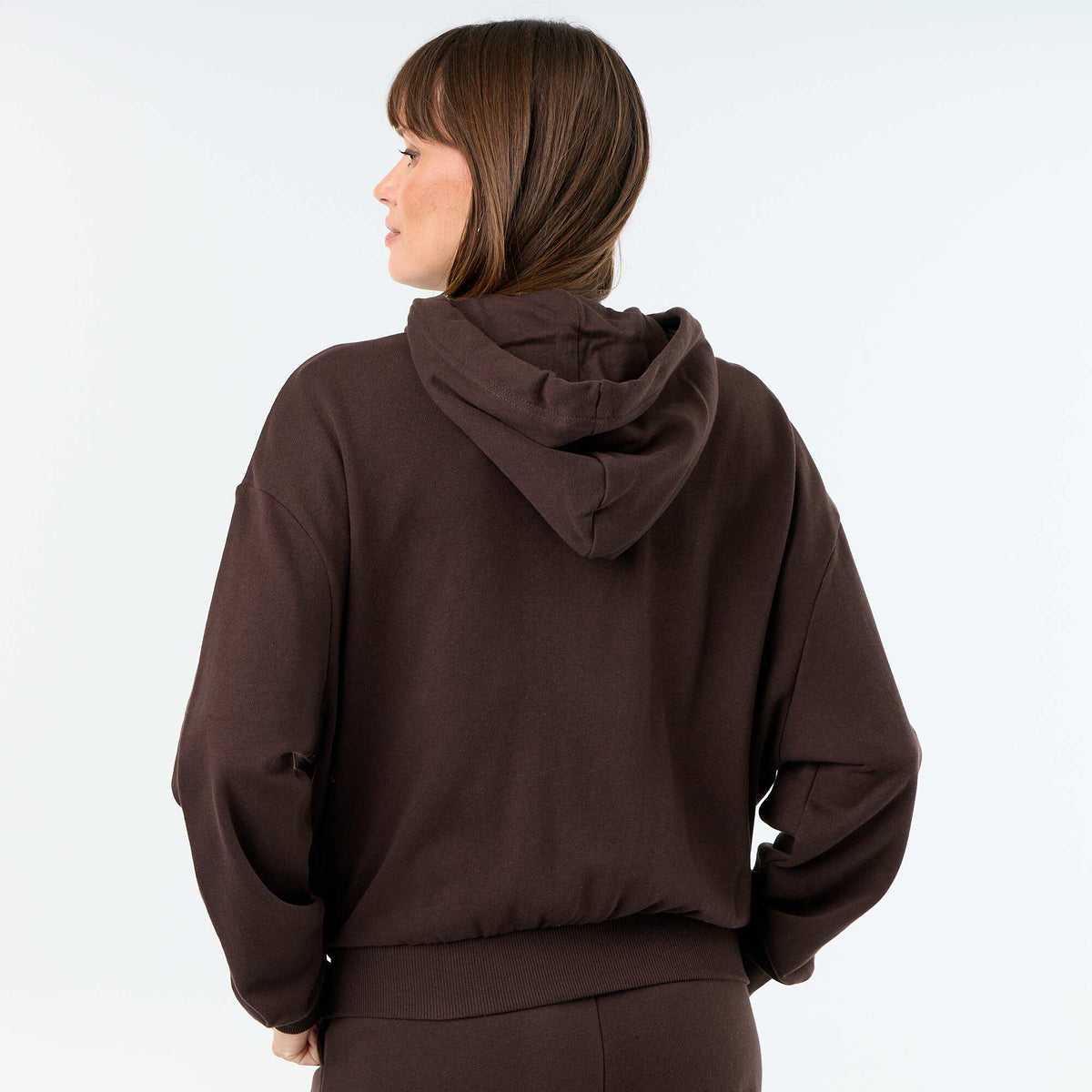 Sweat basique en molleton léger MARRON