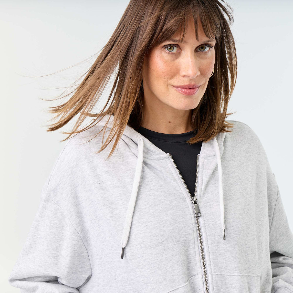 Sweat basique en molleton léger GRIS