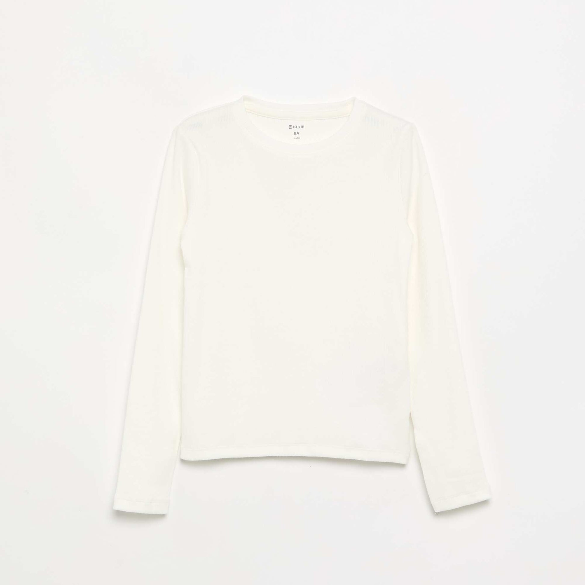 Tee-shirt basique en rib BLANC