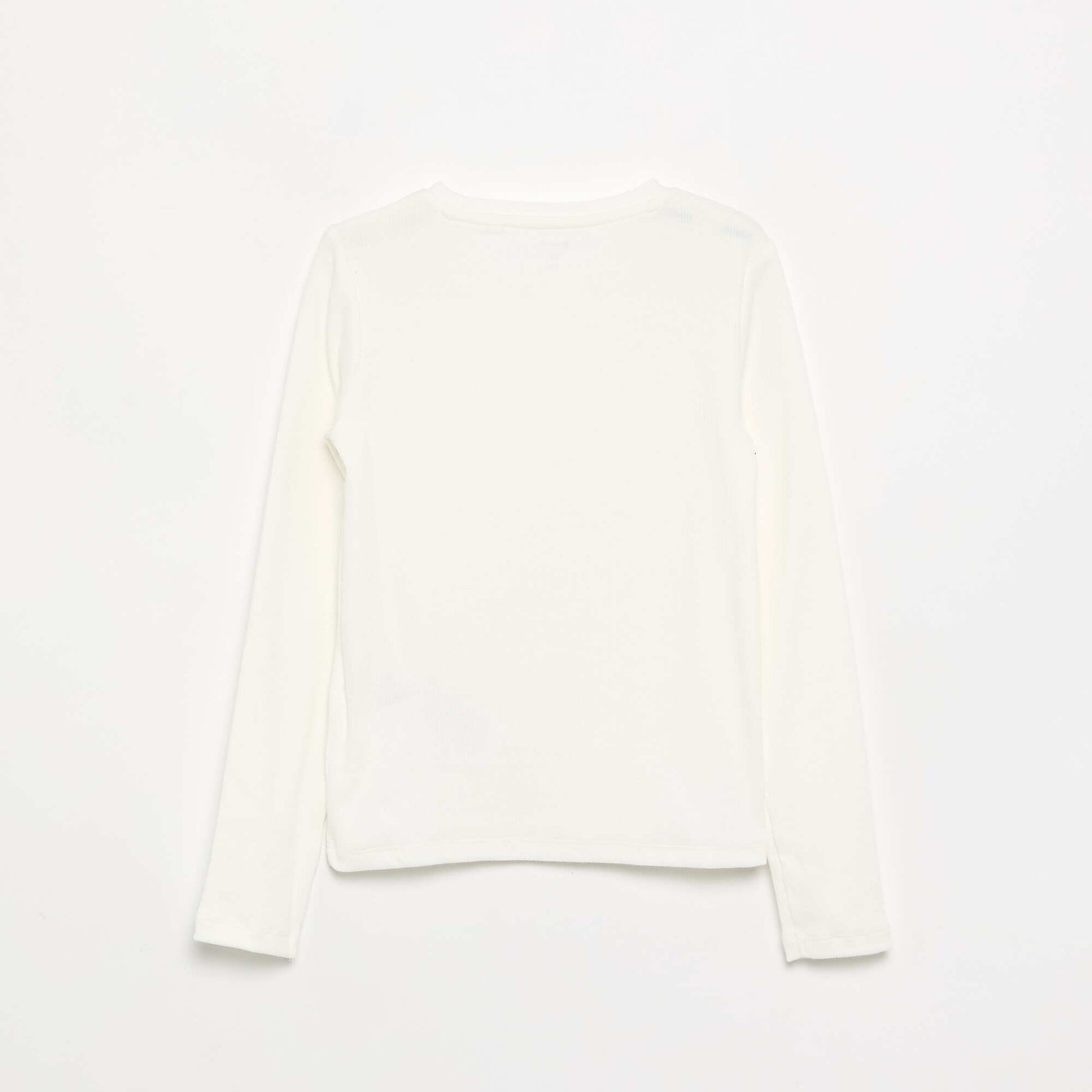 Tee-shirt basique en rib BLANC