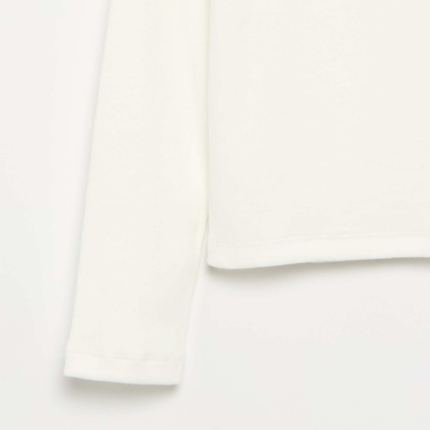 Tee-shirt basique en rib BLANC