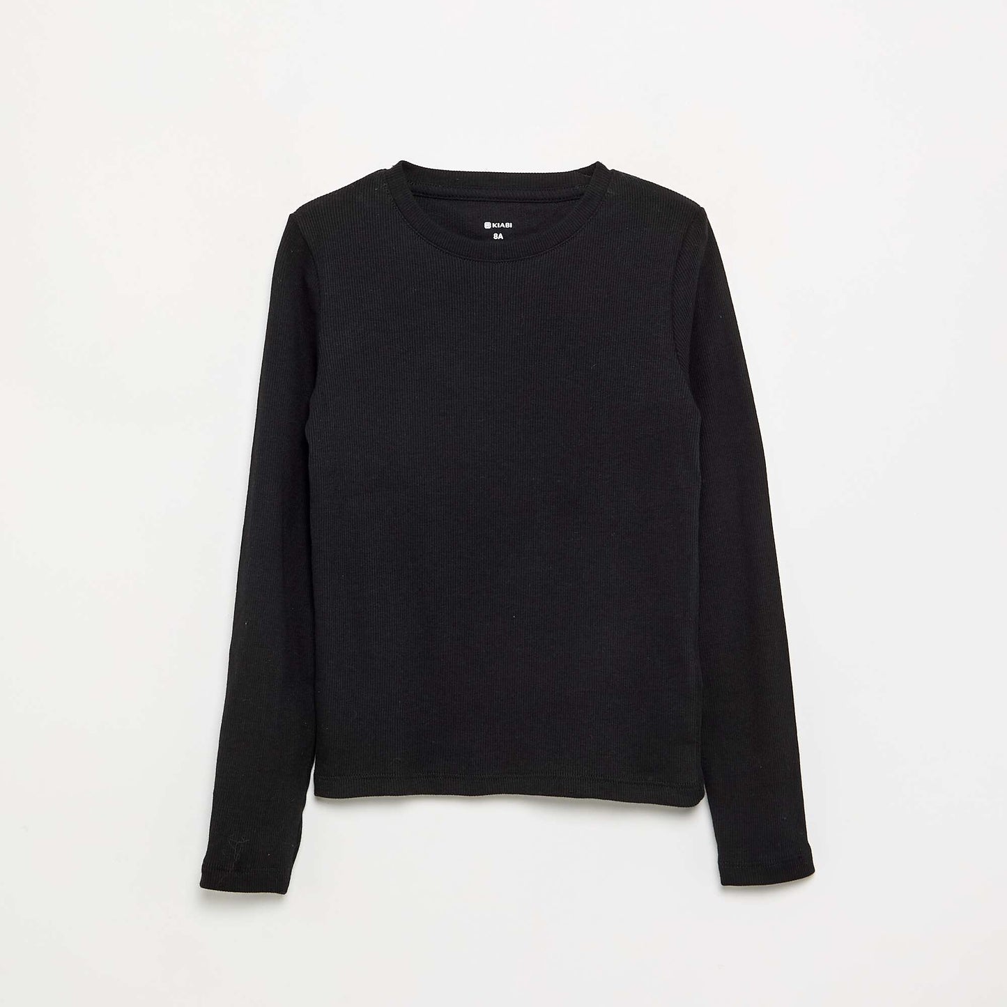 Tee-shirt basique en rib NOIR