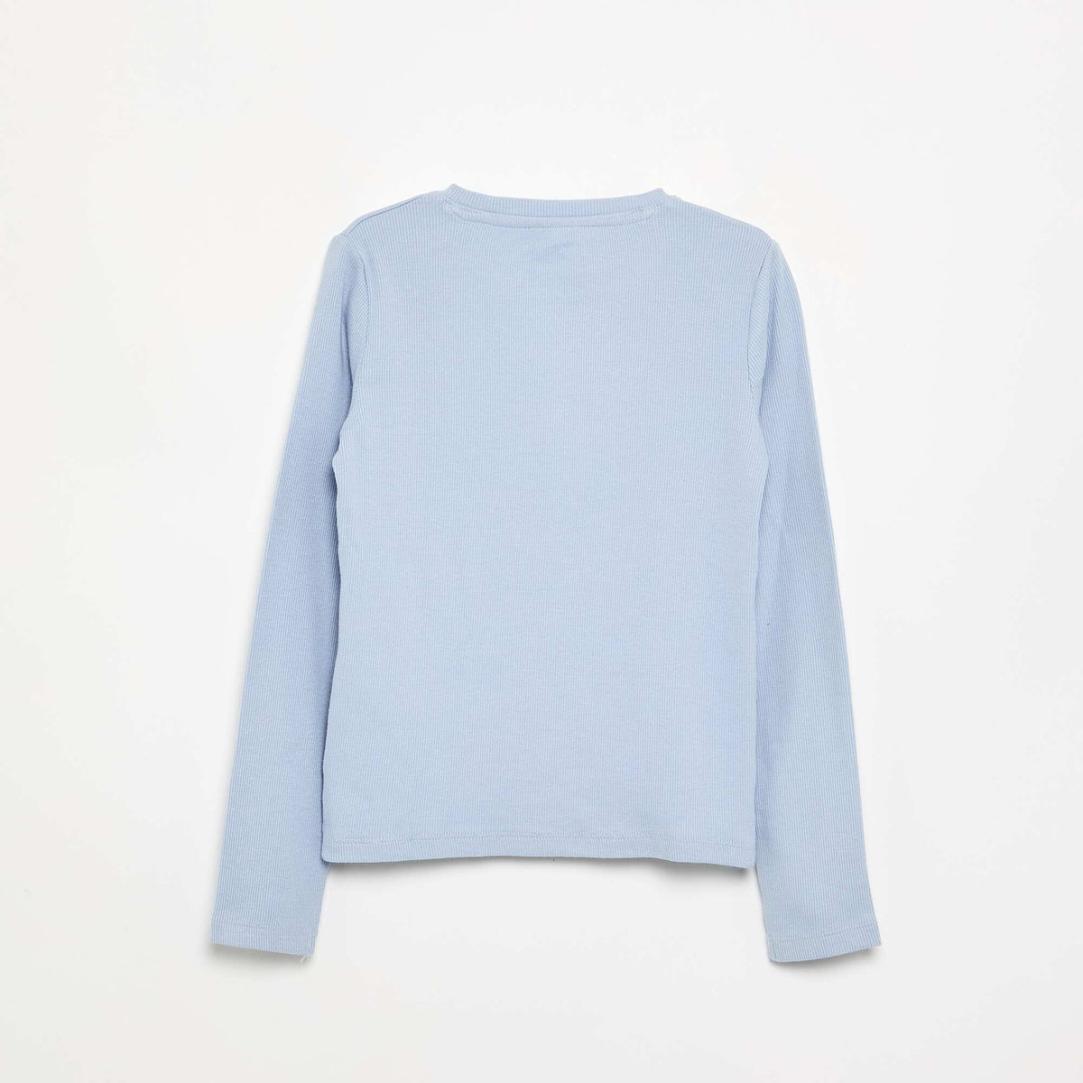 Tee-shirt basique en rib BLEU