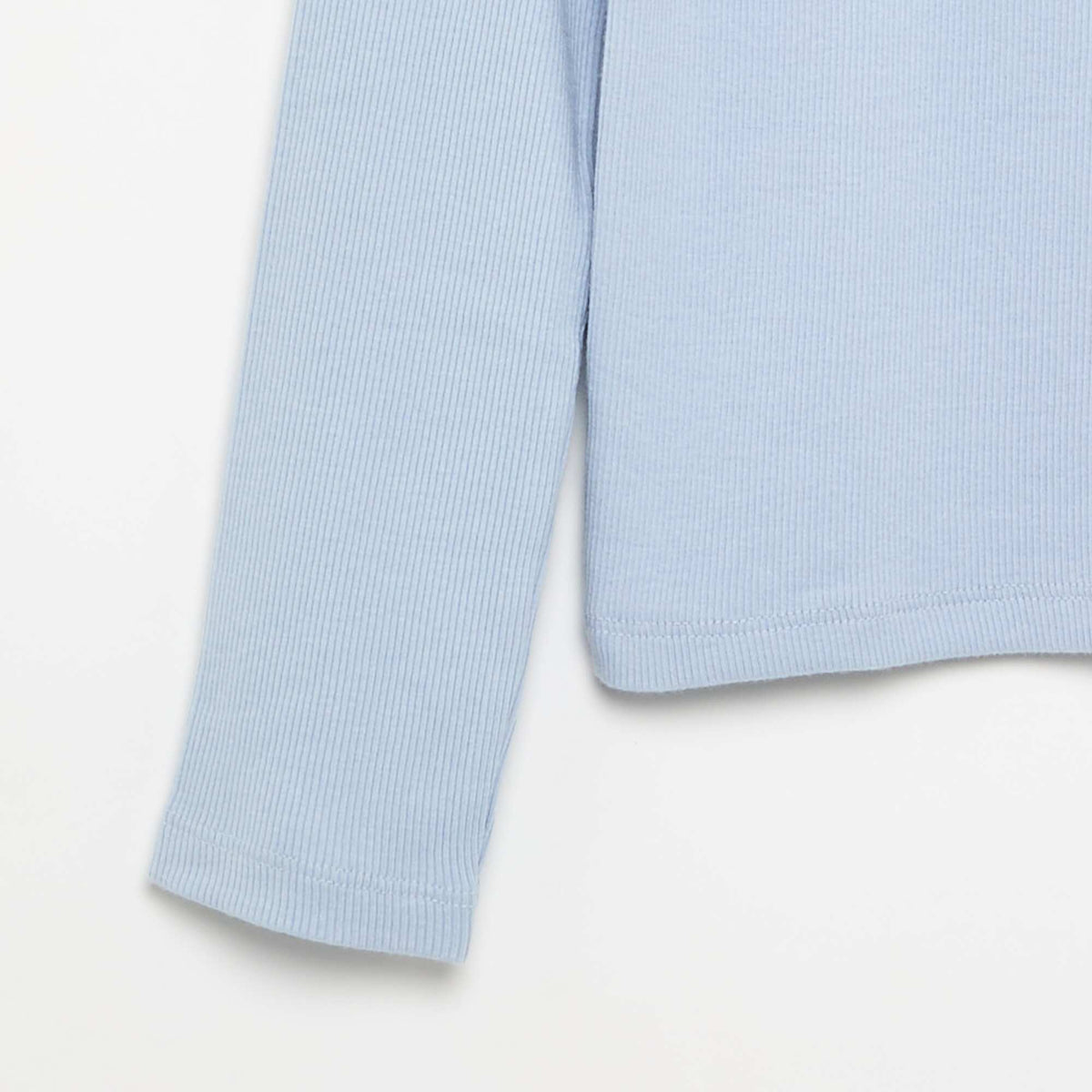 Tee-shirt basique en rib BLEU