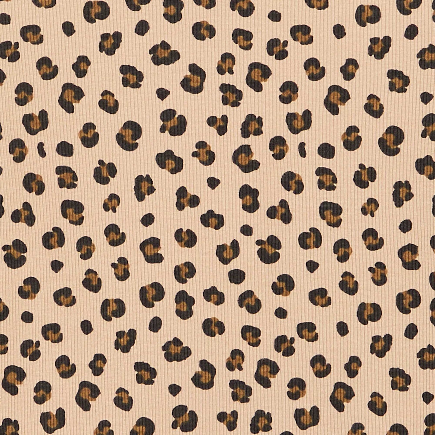 T-shirt à manches longues en maille côtelée BEIGE