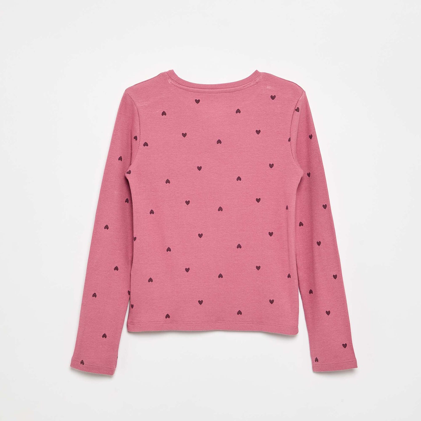 T-shirt à manches longues en maille côtelée ROSE
