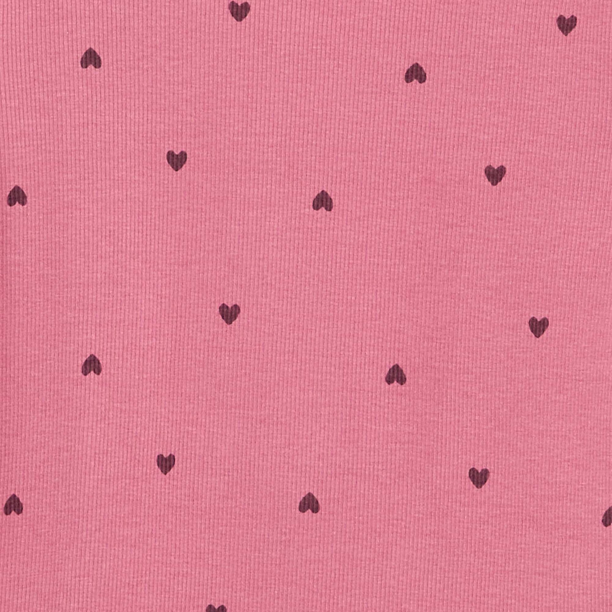 T-shirt à manches longues en maille côtelée ROSE