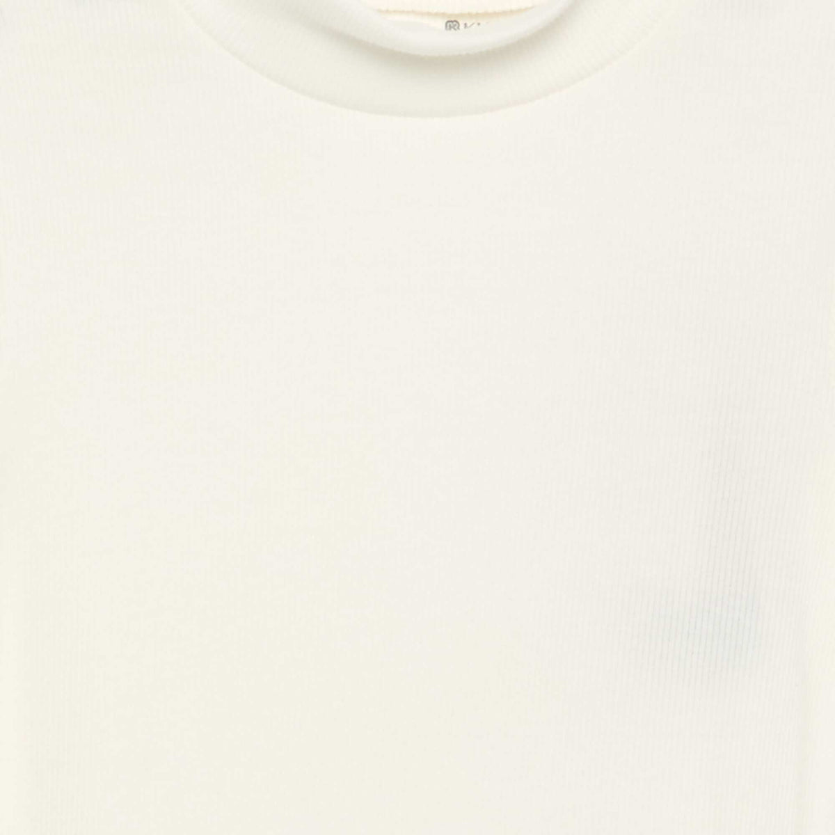 Sous-pull uni avec finitions ondulées BLANC
