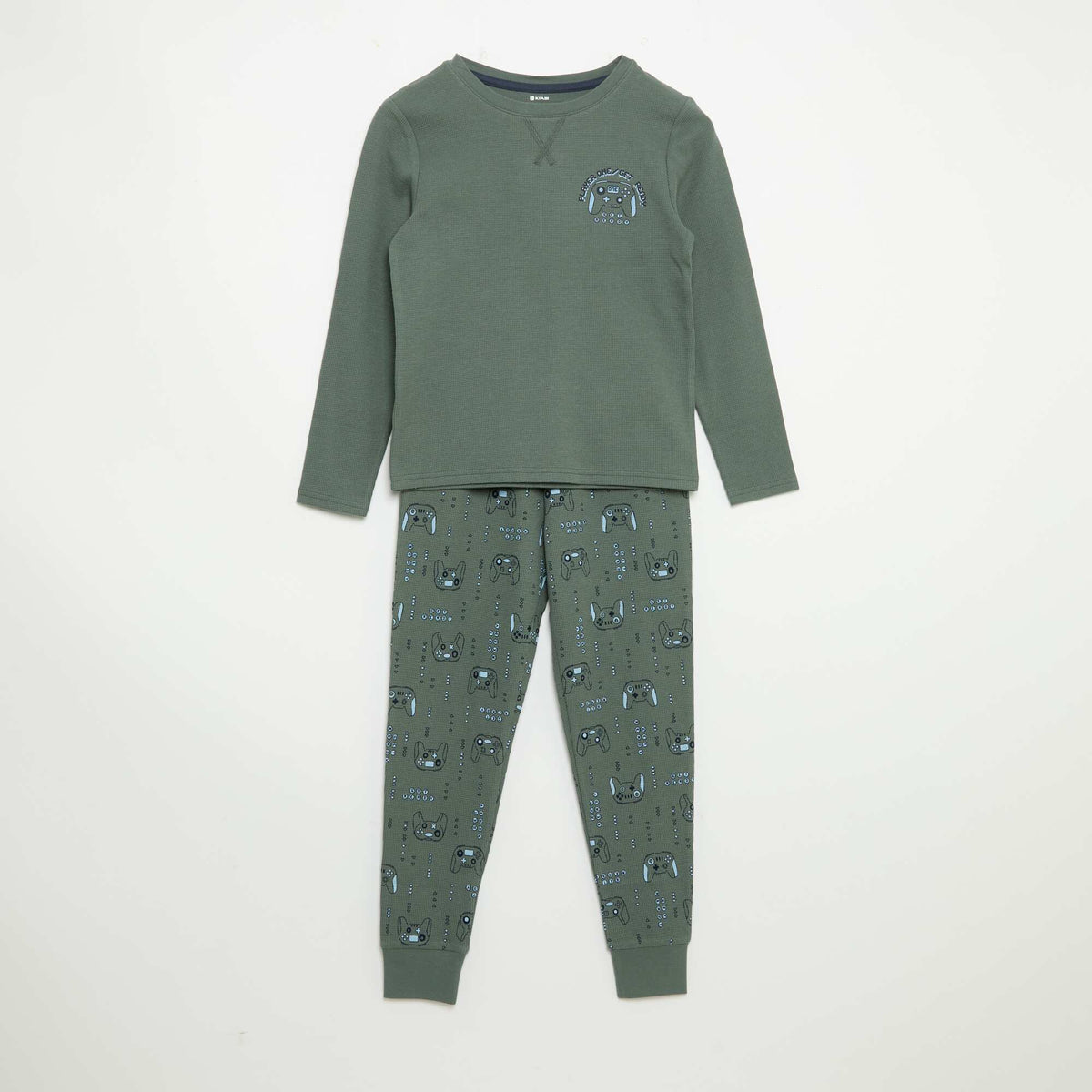 Pyjama 2 pièces - T-shirt à manches longues + pantalon VERT