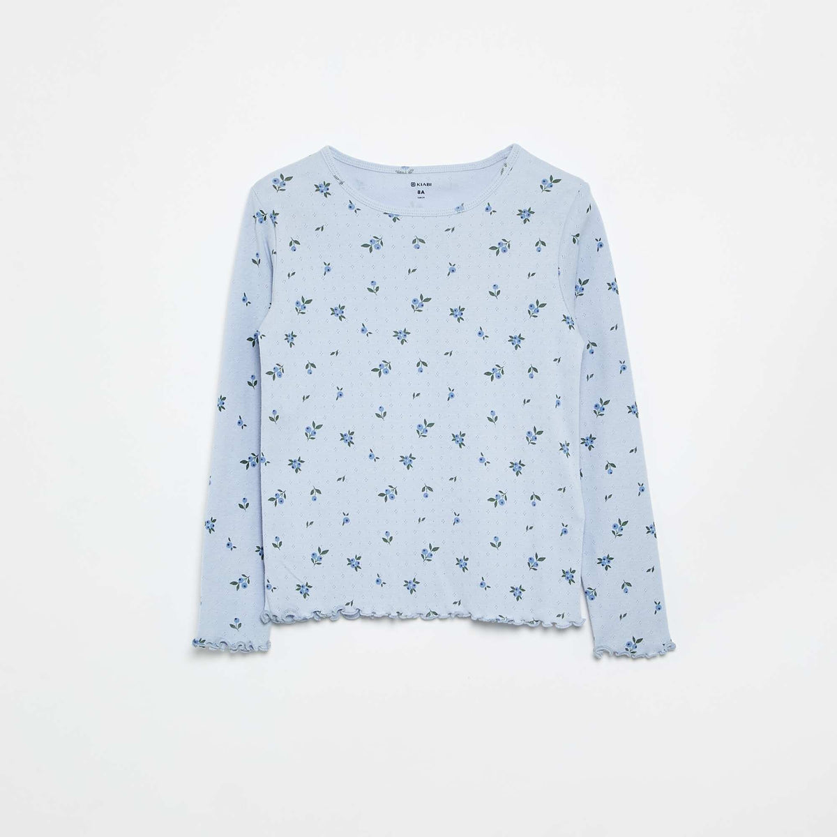 Ensemble pyjama long en maille pointelle - 2 pièces BLEU