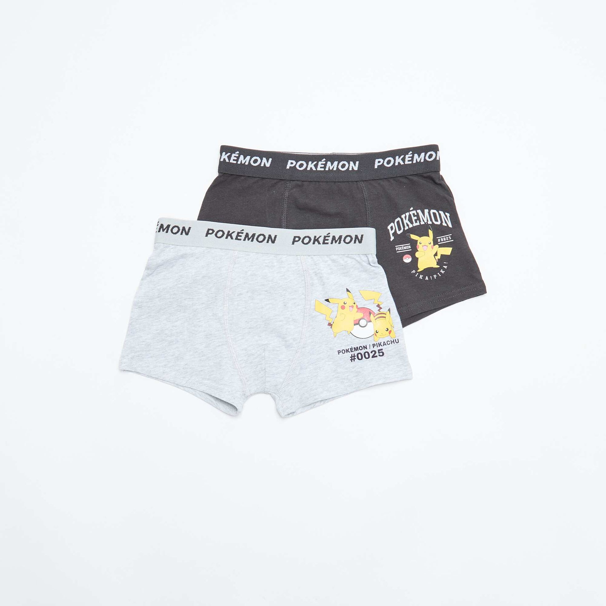 Lot 2 boxers 'Pokémon' GRIS