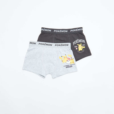 Lot 2 boxers 'Pokémon' GRIS