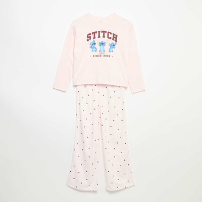Pyjama 'Disney' en jersey - 2 pièces : T-shirt à manches longues + pantalon ROSE