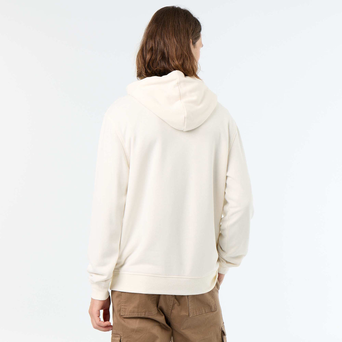 Sweat en molleton à capuche imprimé BLANC
